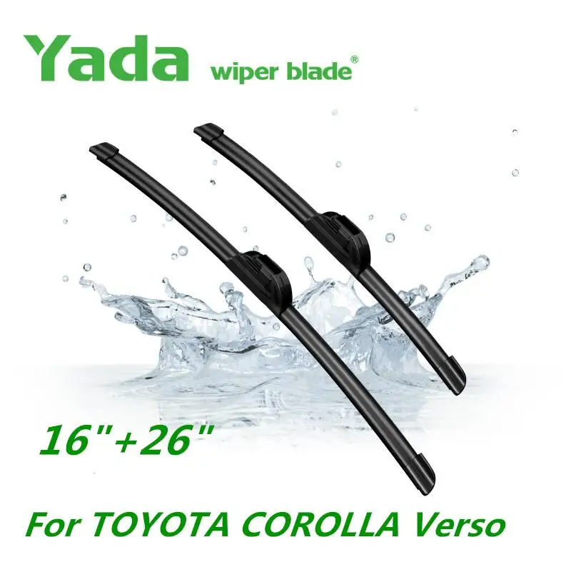

Автомобильные щетки стеклоочистителя Yada для TOYOTA COROLLA Verso 2002-2009, тип J-Hook, лобовое стекло, переднее стекло, 16 + 24 дюйма, автомобильные аксессуары