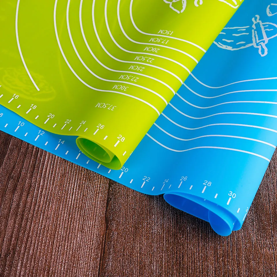 Силиконовый коврик для замеса теста со шкалой антипригарный термостойкий тортов