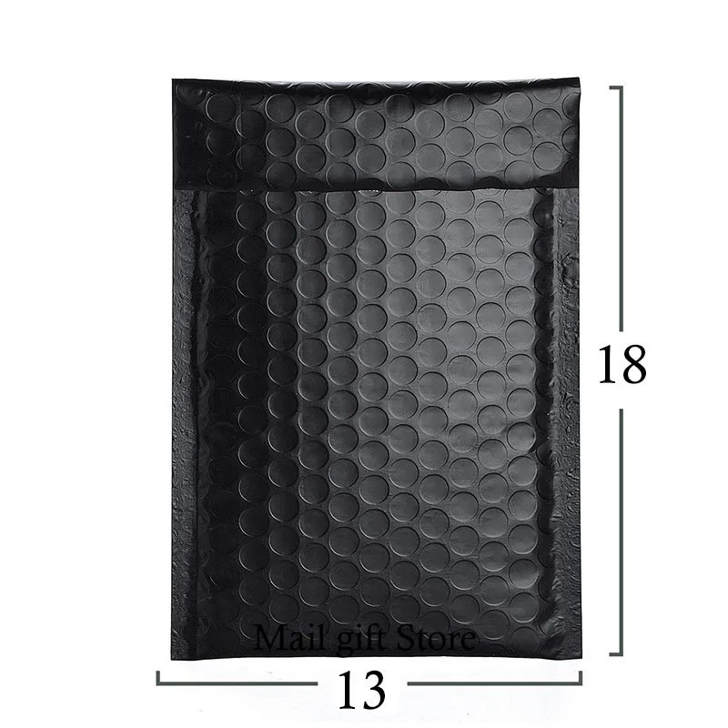 

13*18cm 50pcs Mailer Poly Bubble Padded Mailing Envelopes for Mailer Gift Packaging Self Seal Bag Bubble Padding Black Store