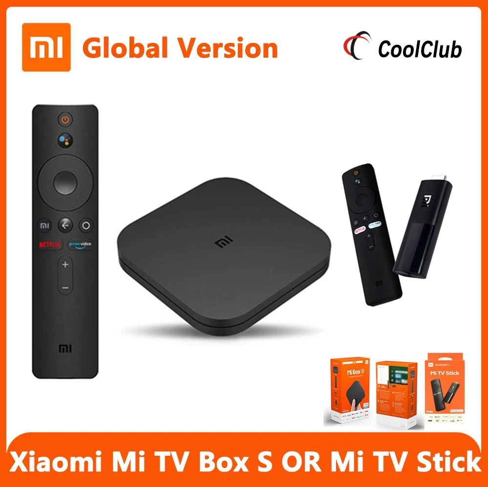 Xiaomi Mi TV Box S 4K или Tv Stick со сверхвысоким разрешением Ultra HD Android 8 1 потоковый медиа