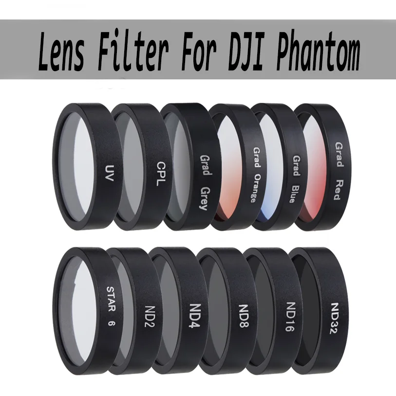 

Camera Filter Lens For Phantom 3 4K Advanced Standard CPL ND4/8/16/2 UV Polarizer Star CPL Professional Filter For DJI Phantom