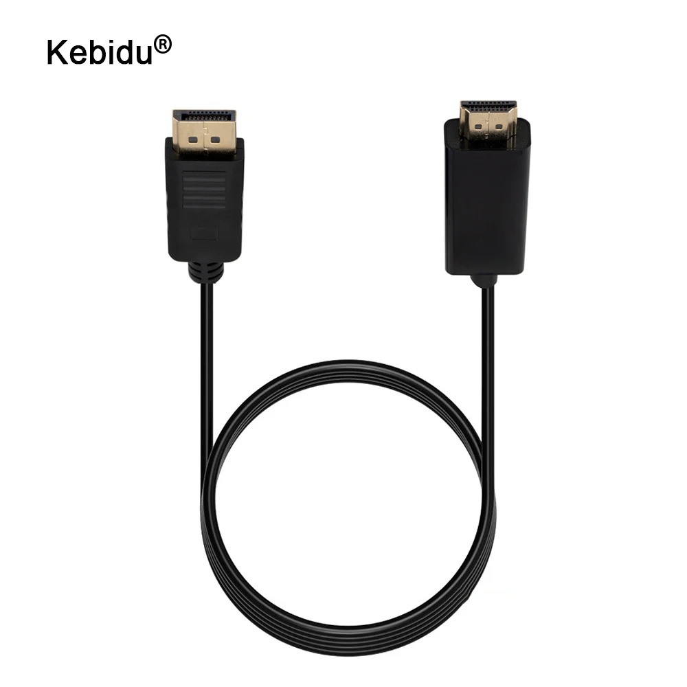 Kebidu 1080P 1 8 M / 3M порт дисплея Порт DP штекер-штекер M/M Кабель-адаптер к HDMI-совместим с