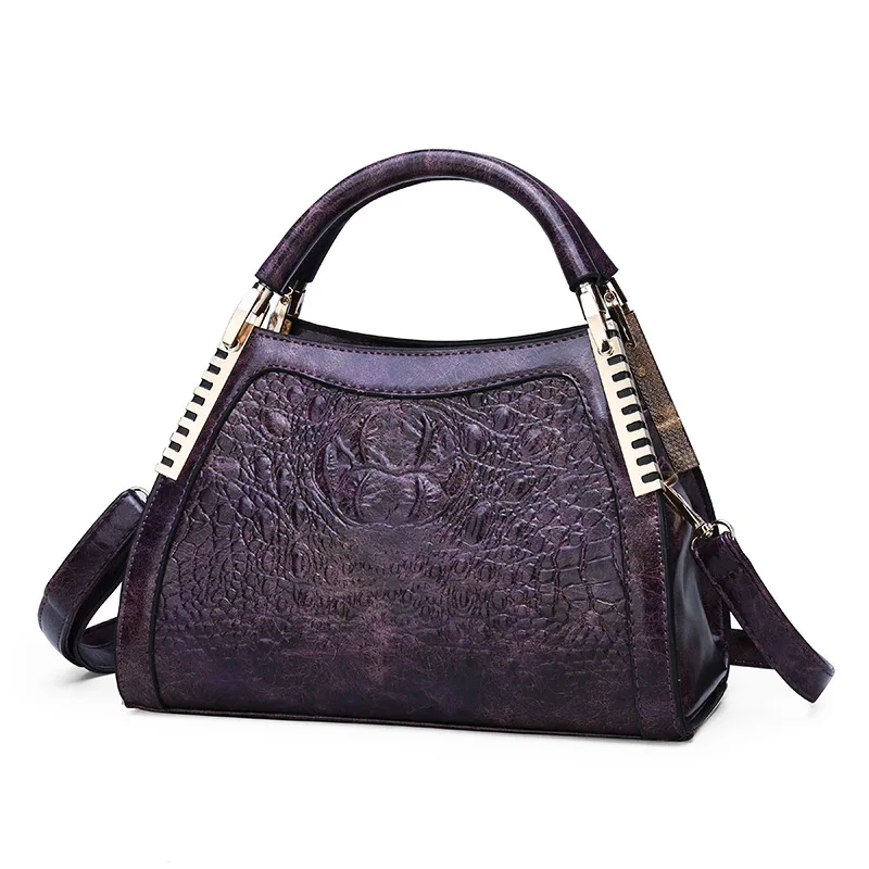Новые роскошные винтажные женские сумочки Крокодил Аллигатор Tote кошельки мягкие брендовые сумки через плечо кожаные женские сумки на плечо