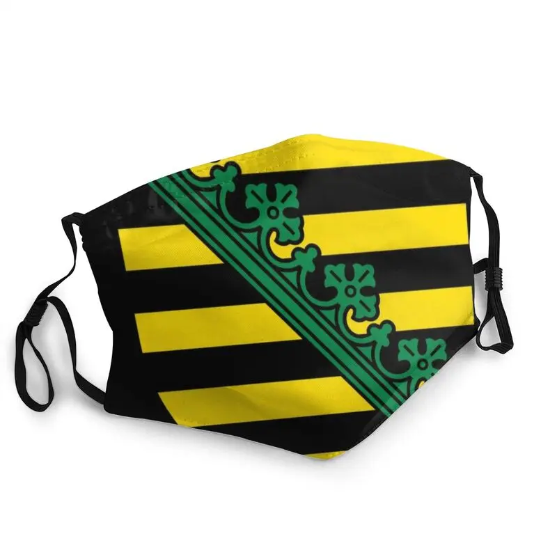 

Coat Of Arms Of Saxony Germany Mask Dustproof Adjustable German Face Mask Protection Cover Adult Respirator Mouth Muffle