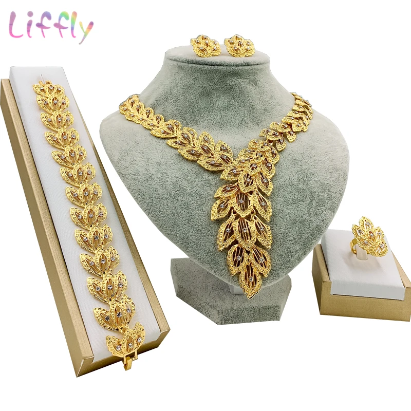 Арабские Ювелирные изделия изысканное геометрическое ожерелье серьги кольцо