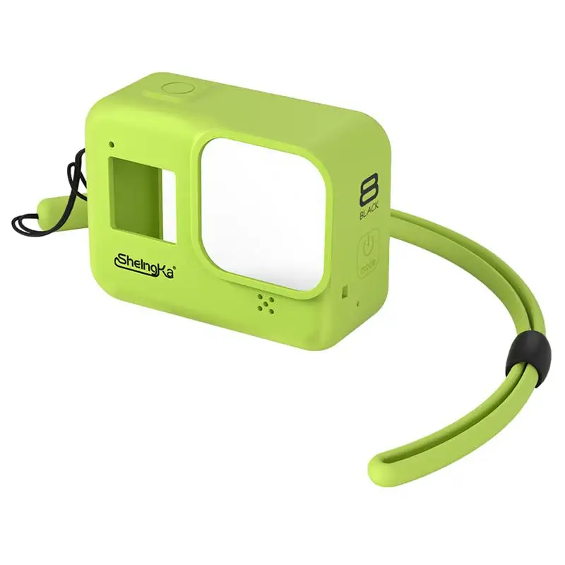 Силиконовый защитный чехол для Gopro Hero 8 черные аксессуары противоударный мягкий