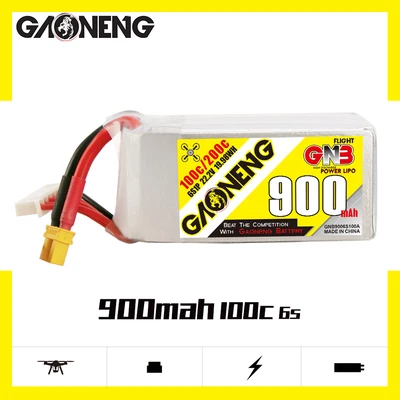 

Аккумулятор Gaoneng GNB 900 мА · ч, 6S, 22,2 в, 100C/200C Lipo, с разъемом XT60, для гоночного дрона DYS FPV, запчасти для 4-осевого дрона