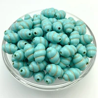 blue acrylic beads for jewelry making diy bracelet necklace 12x18mm vintage blue carved acrylic beads wholesale