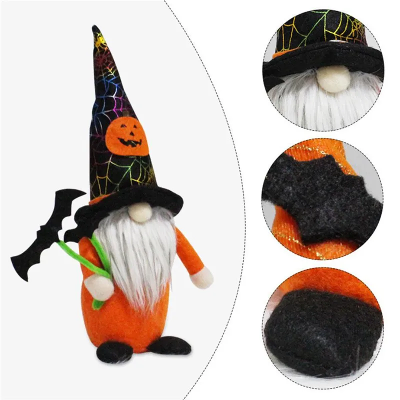 

1Pc Halloween Standing Gnome Faceless Doll Halloween Decor Party Easter Decorations Room Desktop Standing Post