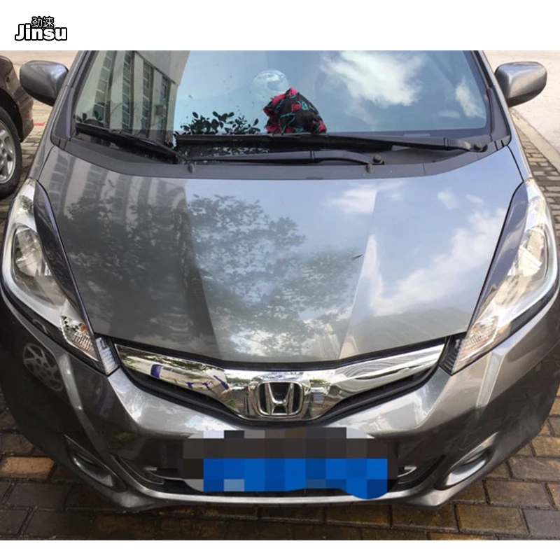 Для Honda Fit 2009 2012 GE8 Чехлы для фар из углеродного волокна стекло век FRP праймер