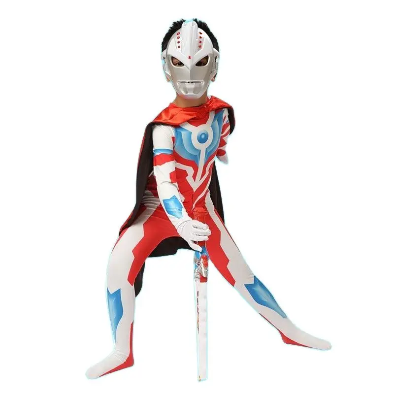 Горячая Распродажа модный детский костюм Ultraman на Хэллоуин косплей Спасителя 3D