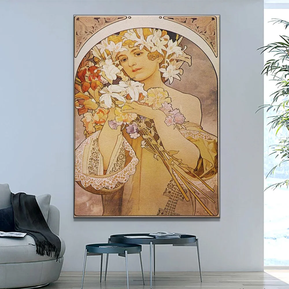 Full Square Diamond Painting Alphonse Maria Mucha Artwork Home Decor Cross Stitch 5d DIY Diamond Embroidery Mosaic Rhinestone