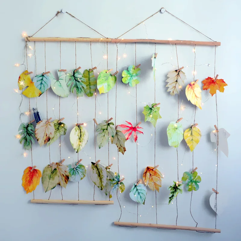 Деревянная фоторамка в скандинавском стиле коллаж с рисунками органайзер для