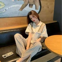 wide legged pants suit female summer 2021 new light ripe small fashion wind reduction of age brim split pants two piece outfit