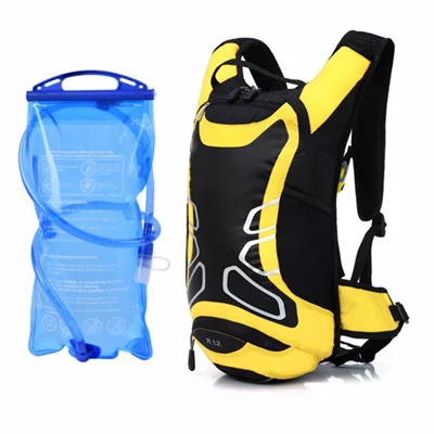 with water bag 12L велосипед велосипедные сумки велосипедный рюкзак тканевый резервуар для воды Сверхлегкий на открытом воздухе Спорт езда MTB Тактический походный военный рюкзак - Цвет: with water bag