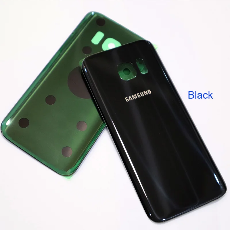 Black Задняя крышка galaxy s8 Samsung Galaxy S7 оригинальная Задняя стеклянная крышка батареи Задняя Дверь Корпус чехол samsung s7 Задняя стеклянная крышка для Galaxy S7 G930F - Цвет: Black