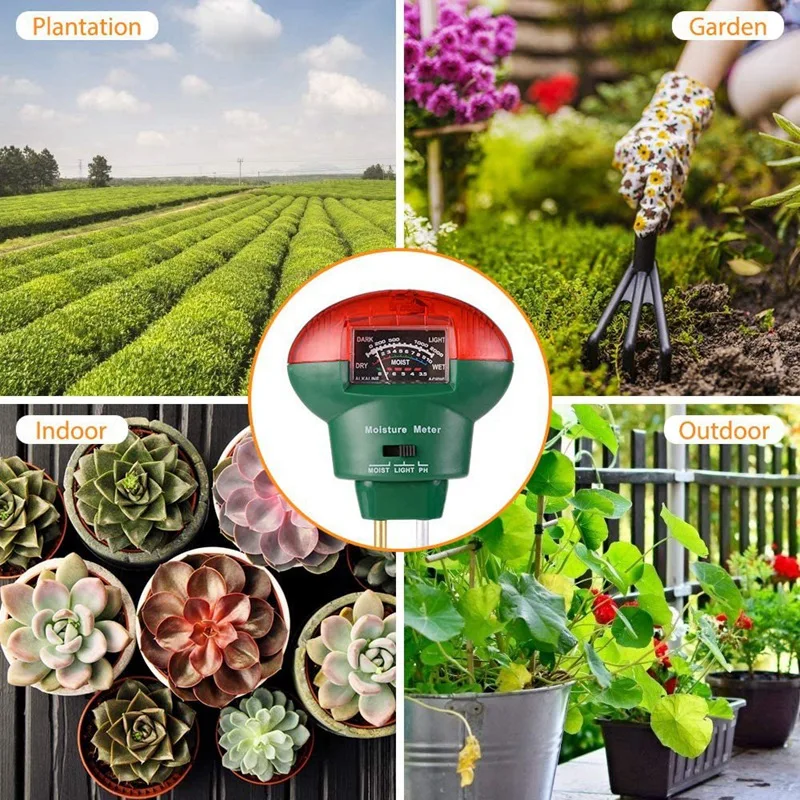 

1 Pcs Soil PH Meter, 3-In-1 Soil Moisture Ph Light Tester & 1 Pcs Seedling Box Planting Plate