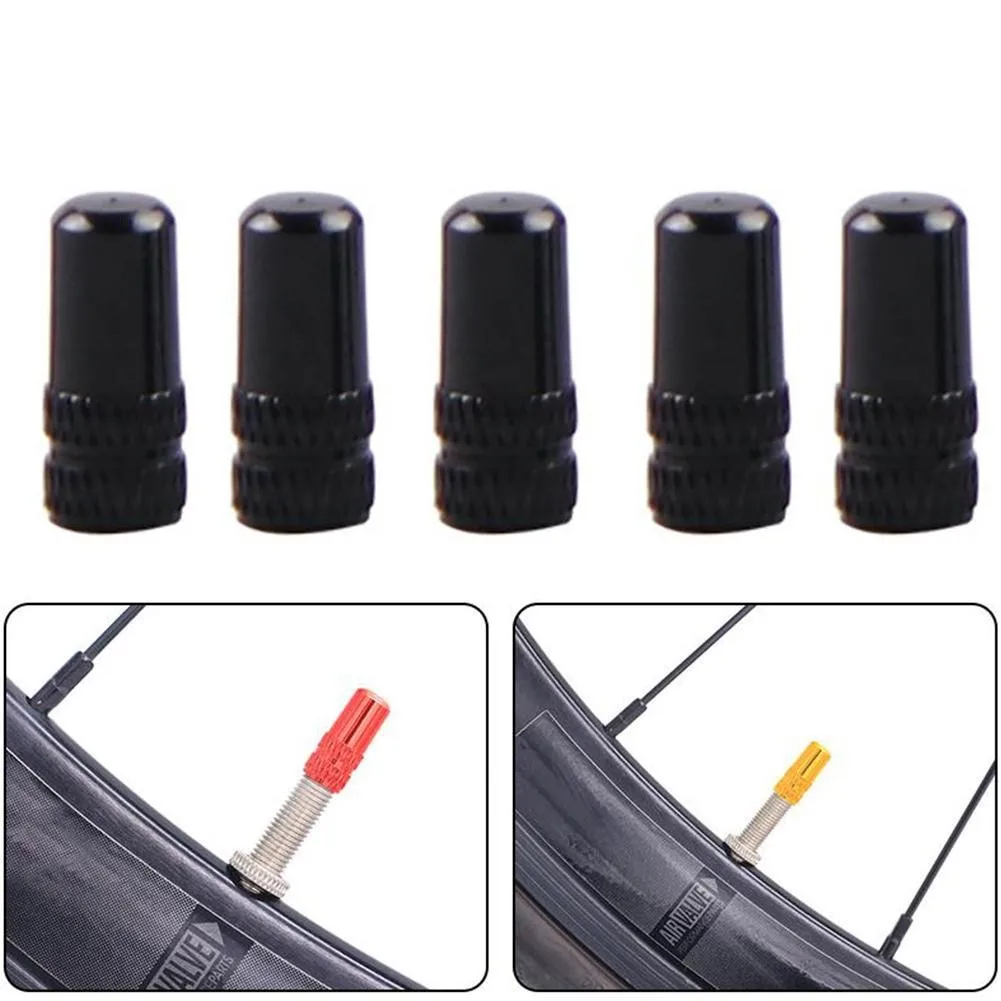 5Pcs Sepeda Valve Topi Lampu Penutup Debu Sepeda Alloy Tinggi Lonjakan Tekanan Katup Ban Debu Penutup untuk MTB Sepeda aksesoris Sepeda