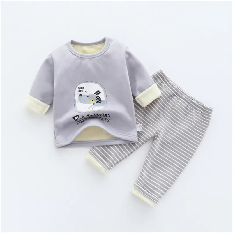 

Autumn Winter Pajamas Newborn Clothes Baby Boy Clothes Set For Girls Clothing Toddler Plush Suit Casual Kids Homewear