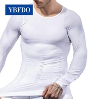 ybfdo mens slimming shaper posture long sleeve compression body building fat burn chest male belly abdomen for corrector corset