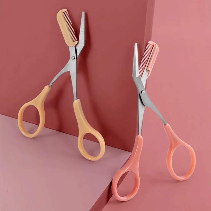 

Eyebrow Trimmer Scissor with Comb Facial Hair Removal Grooming Shaping Shaver Cosmetic Makeup Accessories