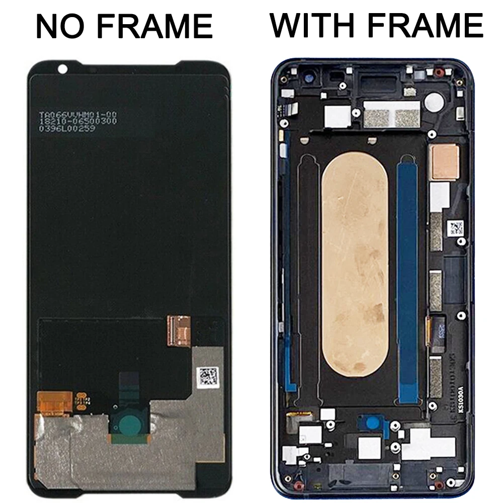 6 59 original supor amoled msen for asus_i001de rog phone 2 phone ii zs660kl lcd display screen touch panel digitizer frame free global shipping