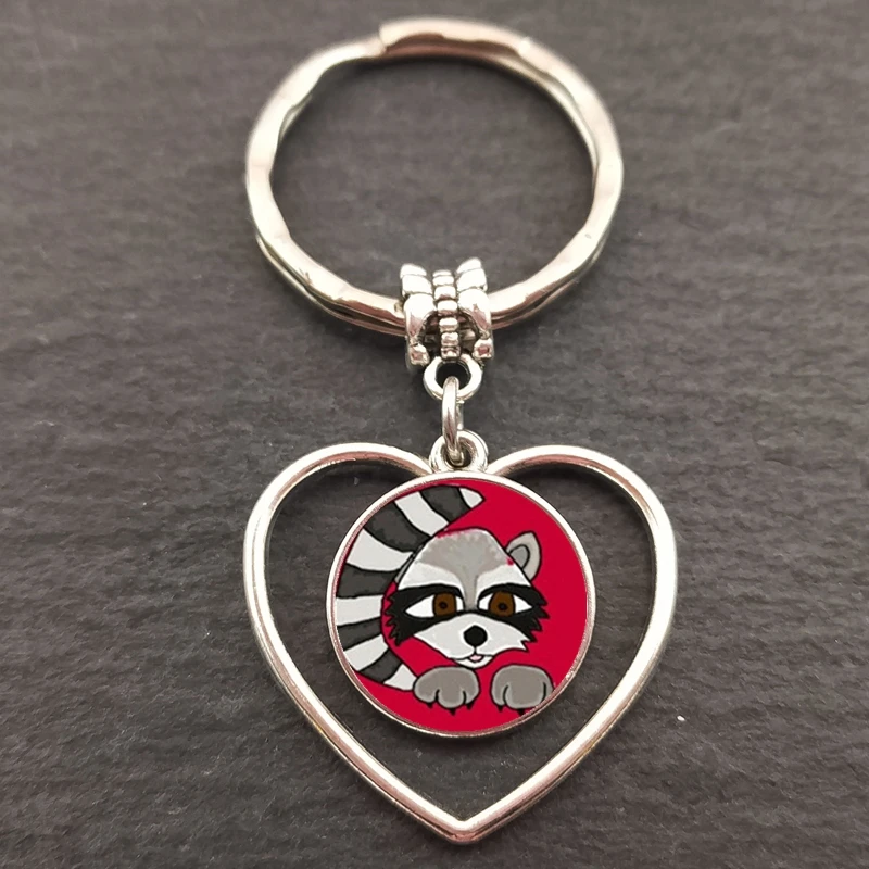 Брелок с подвеской в виде енота очаровательное Ювелирное Украшение изображением
