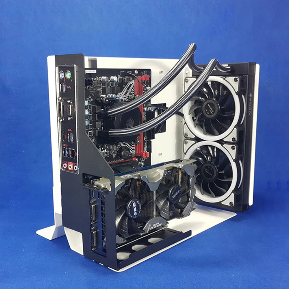 Мини MATX ПК тестовый Стенд Ручка переносной компьютер с водяным охлаждением