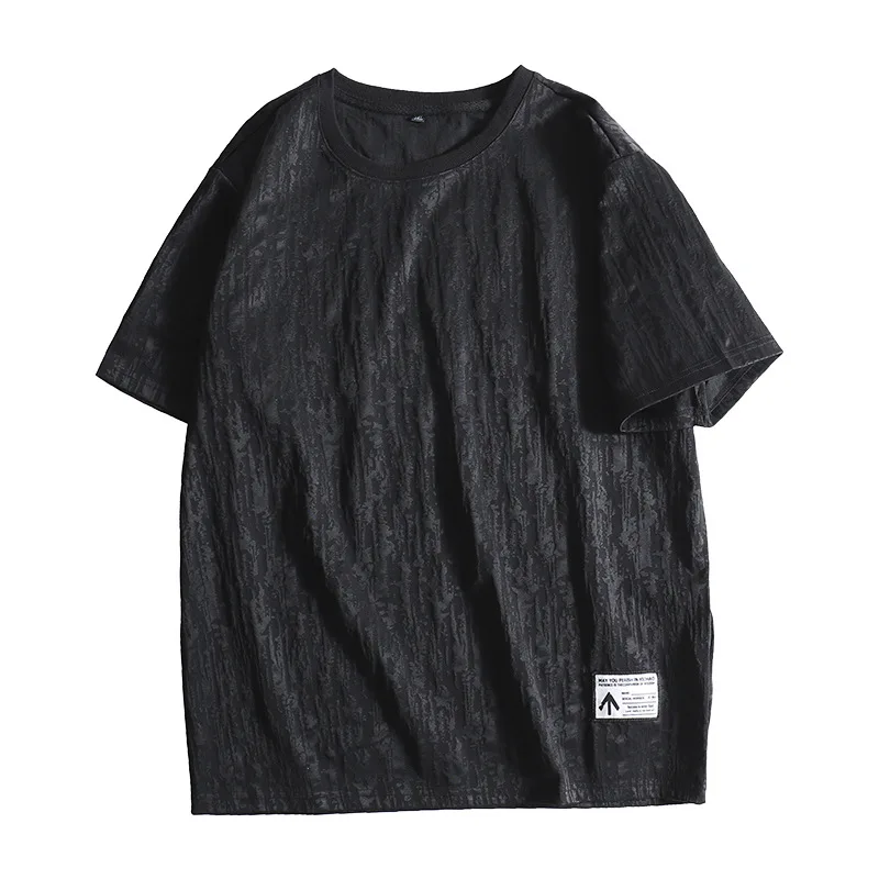 TD19-9X12 Летние мужские футболки большого размера плюс 4XL 5XL 6XL, модные жаккардовые футболки для мужчин, мужские футболки, качественная брендовая одежда более размера d - Цвет: TD19-9X12
