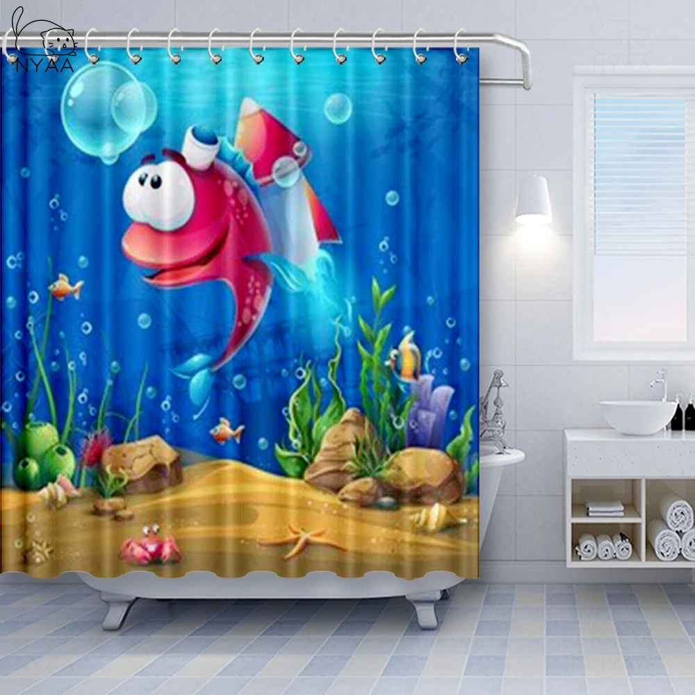 Подводная душевая занавеска NYAA в стиле ретро гранж морское судно Промышленный
