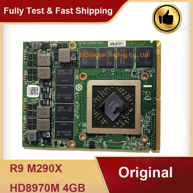 Оригинальная видеокарта HD8970 HD8970M DDR5 4 Гб с X-кронштейном 216-0847000 для Dell Alienware M15X M17X M18X