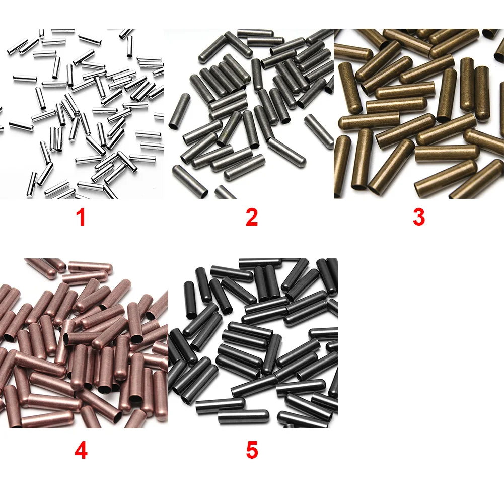 50 шт. модные наконечники для шнурков украшения нержавеющие прочные