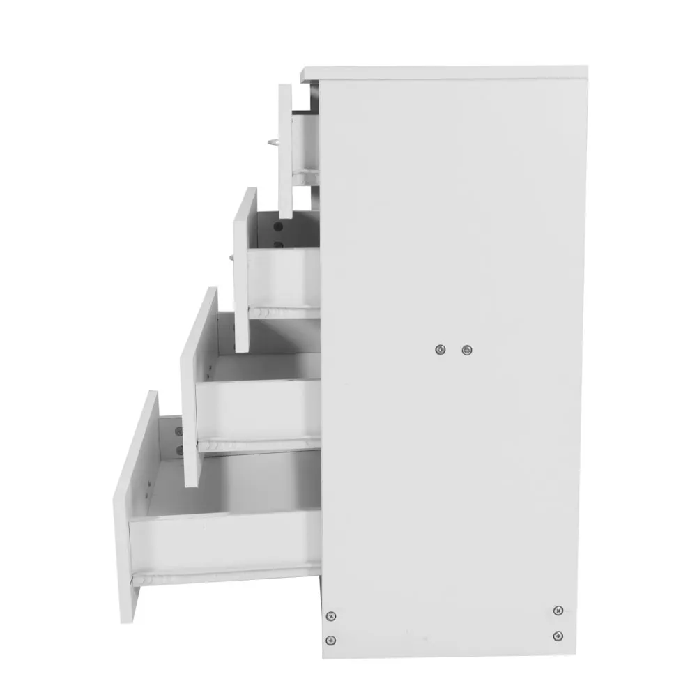 Белые MDF деревянные тумбочки с 4 ящиками комод комоды для спальни/гостиной в