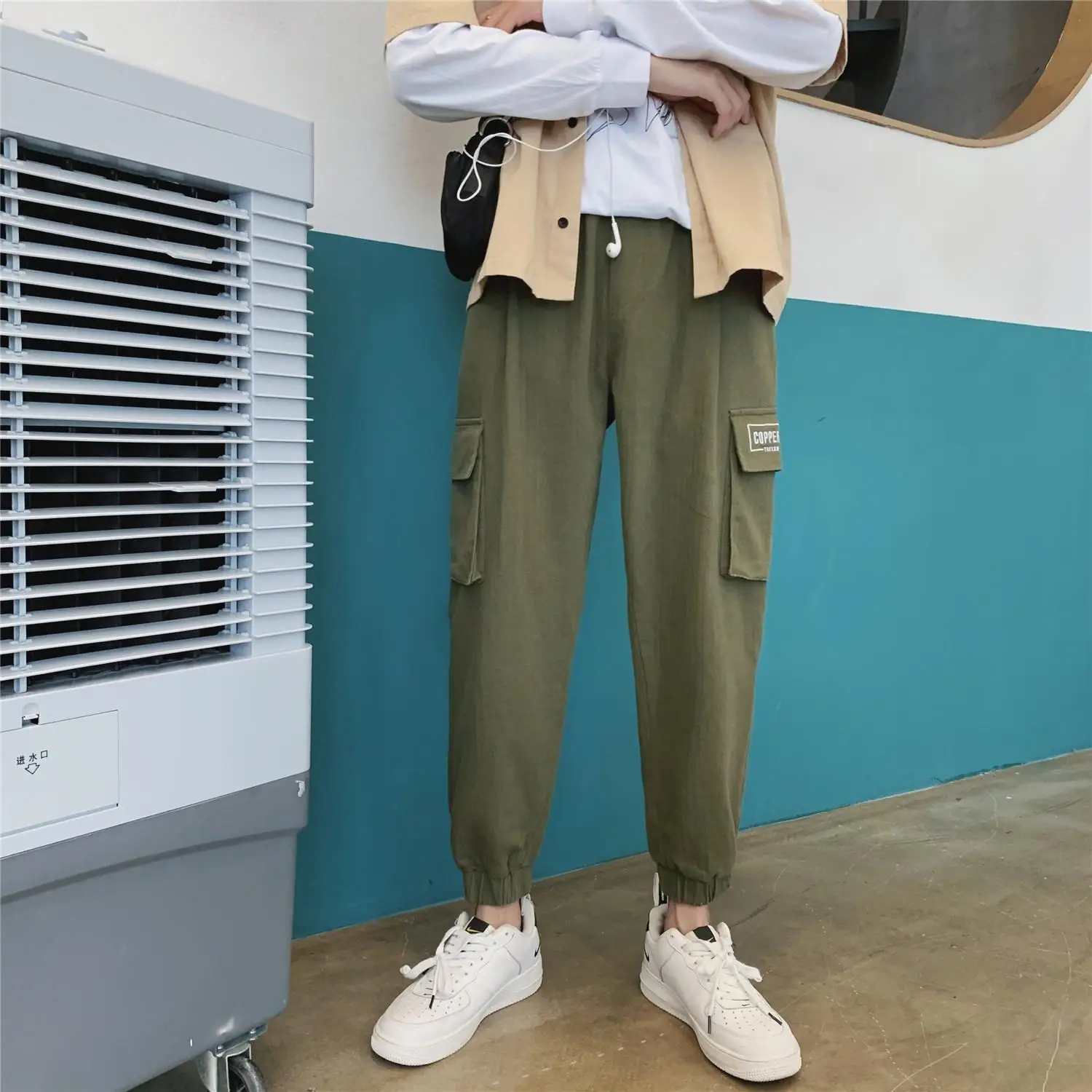 Мужские брюки рабочая одежда модные повседневные тонкие черные коричневые в