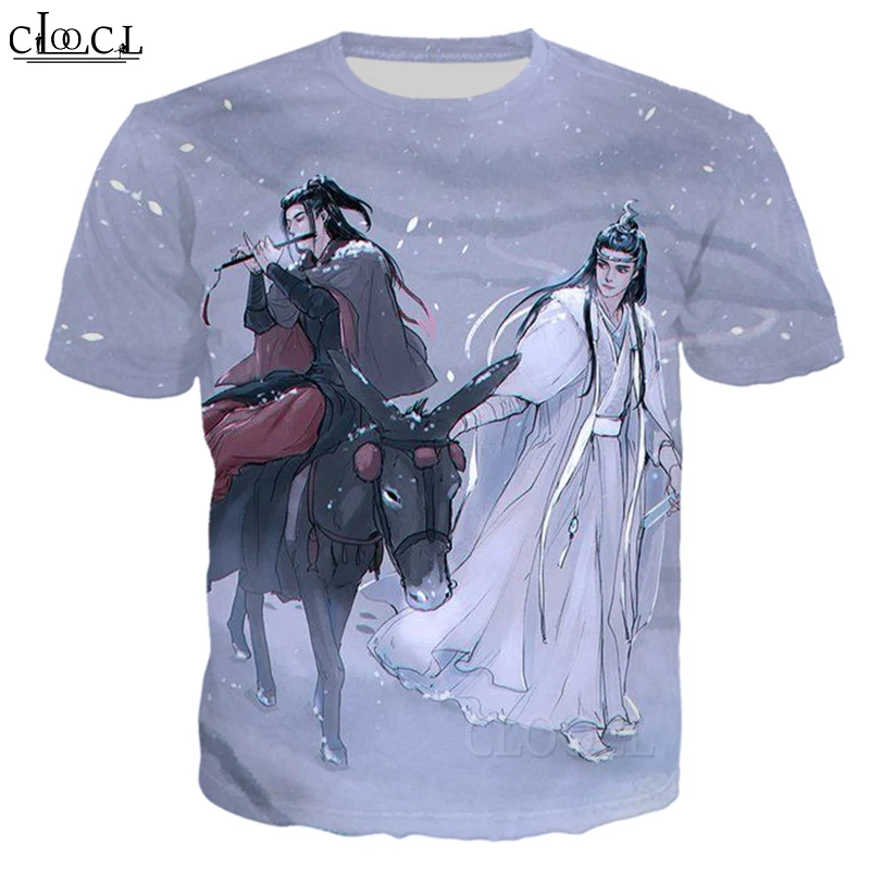 

CLOOCL Newest Anime MO DAO ZU SHI T Shirt Summer Men Women 3D Print Hip Hop Tops Round Neck T-shirt Pullover Drop Shipping