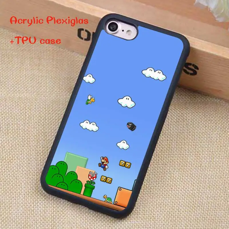 

Super Mario Phone Case For iphone 12 11 Pro Max X XR XS SE 2020 6S 7 8 Plus Acrylic Plexiglass TPU