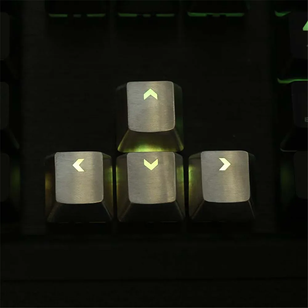 Металлическая сталь вверх вниз влево вправо keycaps для cherry mx механическая