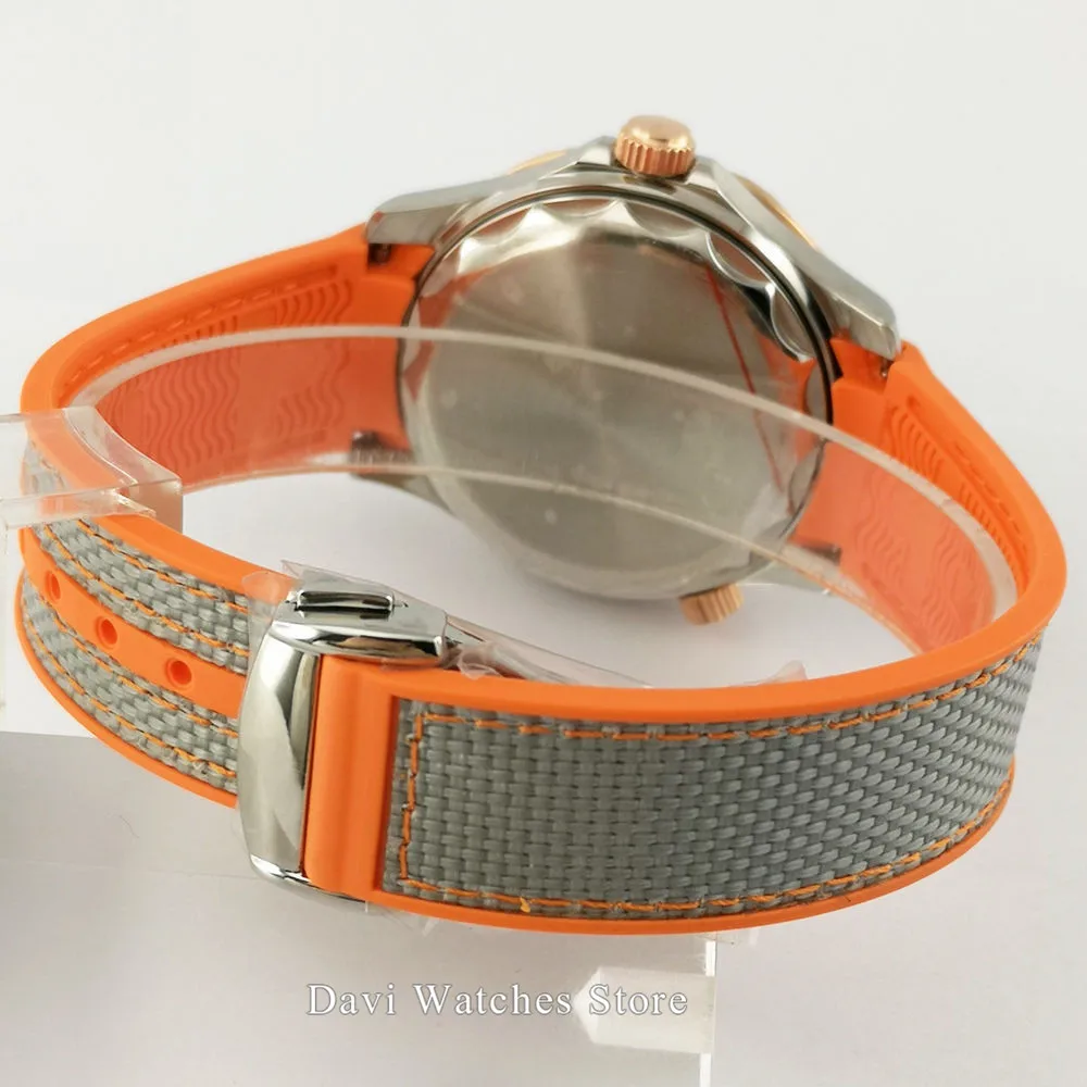 Сапфир Стекло 41 мм часы с белым циферблатом автоматические Для мужчин Дата