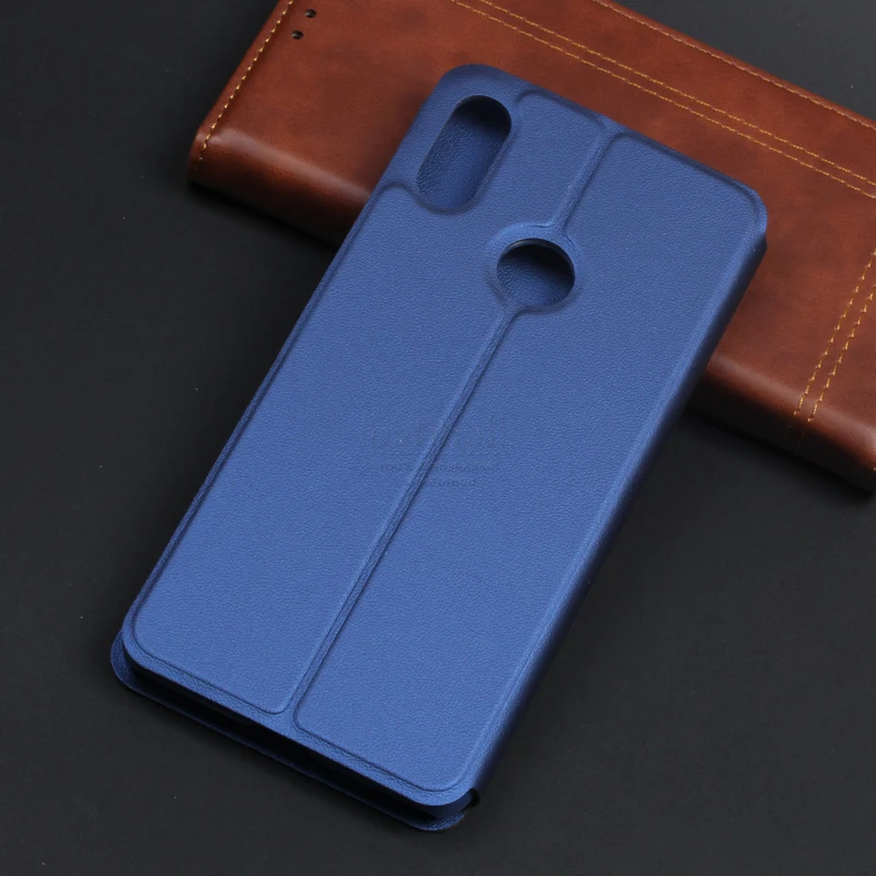 Роскошный умный флип-чехол из искусственной кожи для Xiaomi Redmi Note 7 чехол с