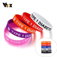 vnox women 5pcs a set type 1 type 2 diabetes bracelets silicone medical alert wristbands 6 69