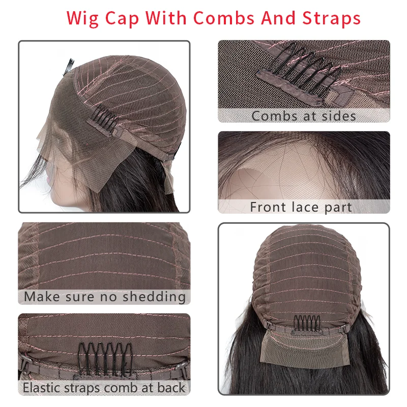 Прямой парик Winshair на сетке спереди 13x6 HD бразильские предварительно выщипанные