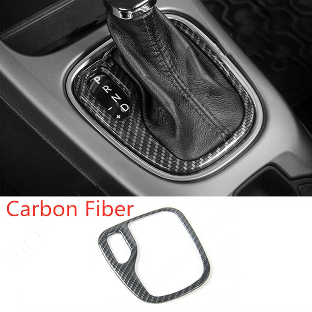 

1pc gear Shift Panel Cover ABS Carbon Fiber Central For Jeep Compass 17-Nice