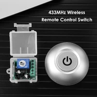 433mhz wireless remote control switch 12v 1ch relay receiver module kinetic round rf transmitter for light garage door