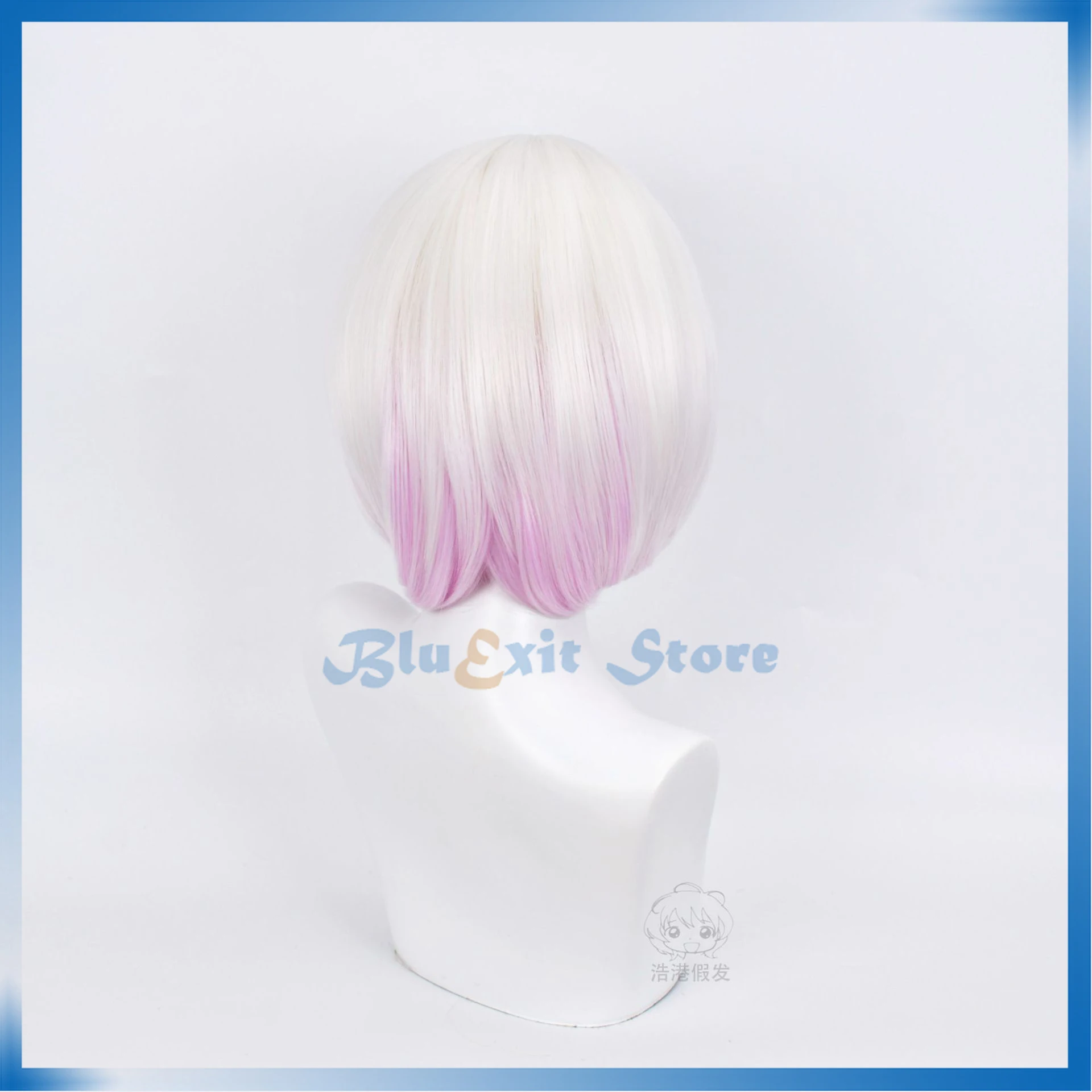 

Azur Lane Laffey Cosplay Wig Straight 65cm Long Ponytails Base Wig Synthetic Hair for Adult Comiket Role Play