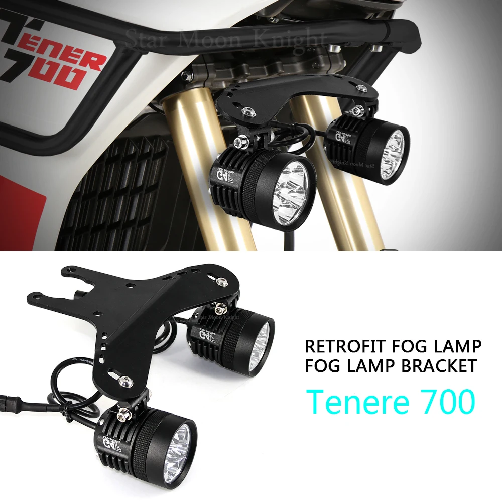 For YAMAHA Tenere 700 T700 XTZ 700 T7 Motorcycle Fog Lights Auxiliary Bracket Driving Lamp Spotlight Bracket Holder Spot Light