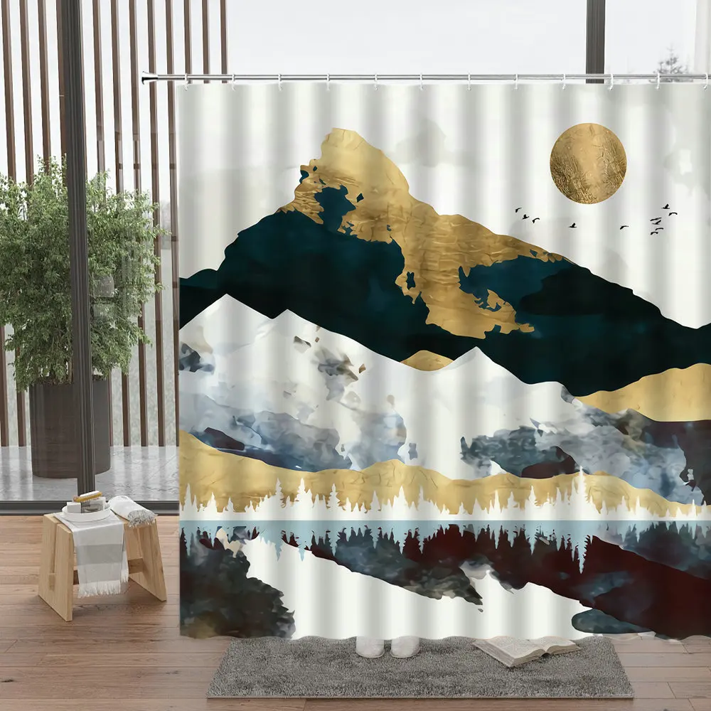 

Japan Kimonos Girls Shower Curtain Japanese Style Color Painting White Crane Exquisite Art Bathroom Accessories Set Home Decor