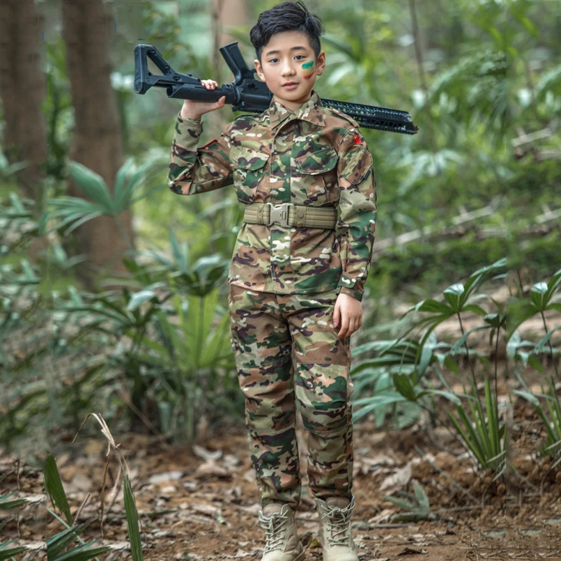 Детский тренировочный костюм в стиле милитари детская летняя форма для кемпинга