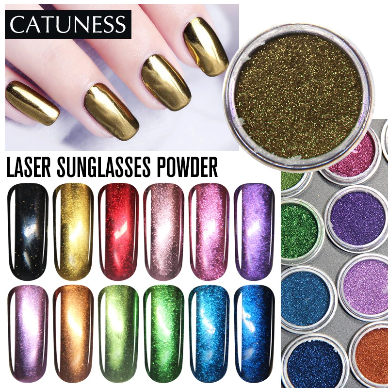 CATUNESS лак для ногтей Сыпучие блёстки Пыль УФ гель акриловые ногти Советы DIY