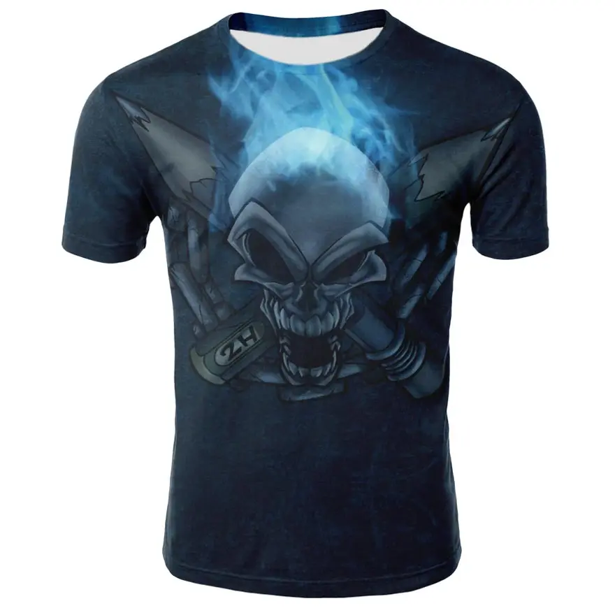 

3d t-shirt skull t-shirt street men graffiti anime clothes skull t-shirt 3d color t-shirt casual round neck summer t-shirt