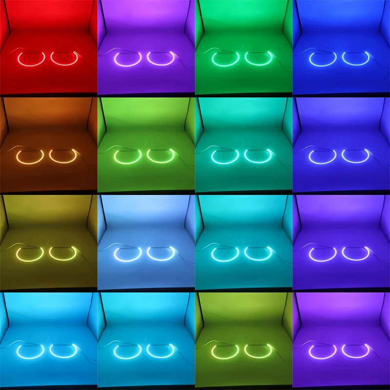 Последняя фара Мульти Цвет RGB светодиодный Ангельские глазки гало кольца дневные